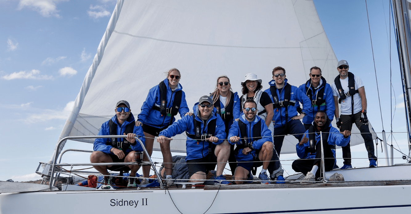 The Telana team on a boat